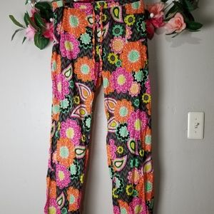 Vera Bradley Ziggy zinnia pattern pajama pants L
